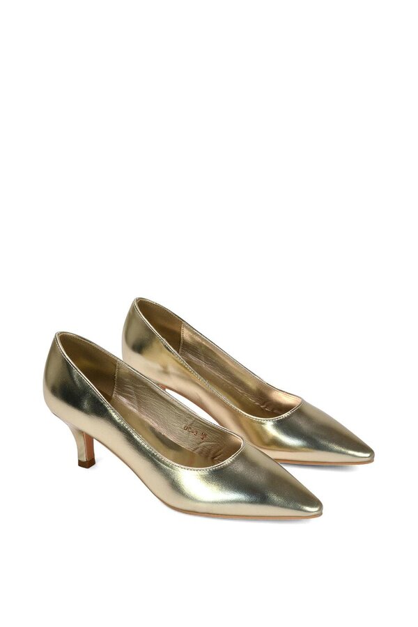XY LONDON Pointed Toe Low Stiletto Kitten High Heel Court Shoes