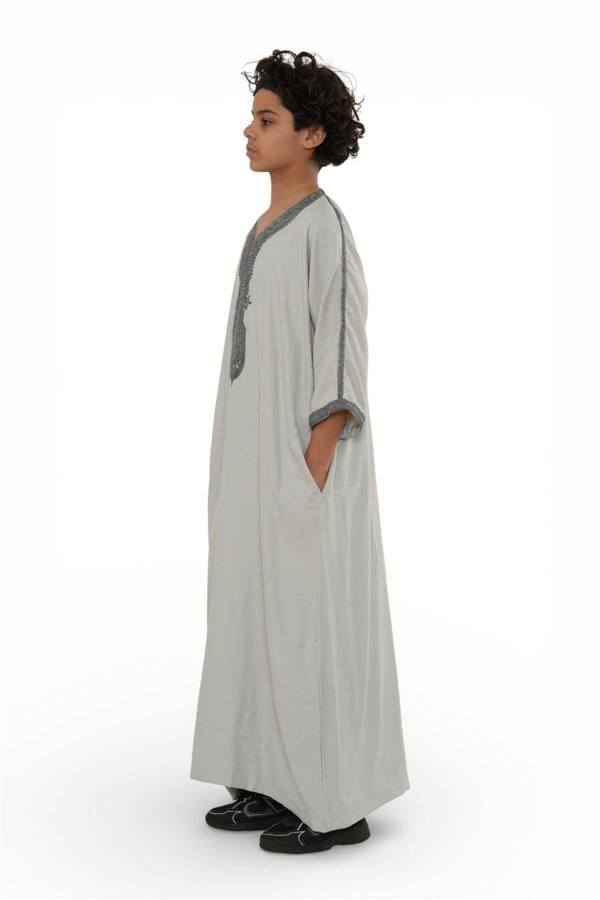 Infinity Leather Kids Boys Moroccan Thobe Robe Eid Djellaba Gandoura Jubba- K-HM65