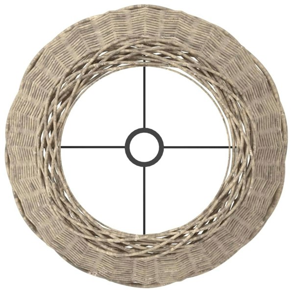 Berkfield Lamp Shade Brown �_�”�_50x30 cm Wicker