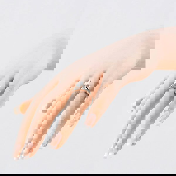 T. H. Baker Platinum Certified Lab Grown 1.00ct Oval Cut Diamond Solitaire Ring 196MT-P012