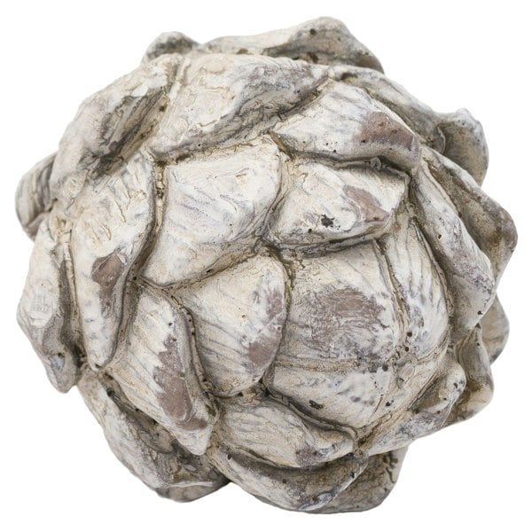 Hill Interiors Garda Artichoke Decoration - White/Stone