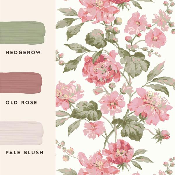 Laura Ashley Romilly Pink Wallpaper