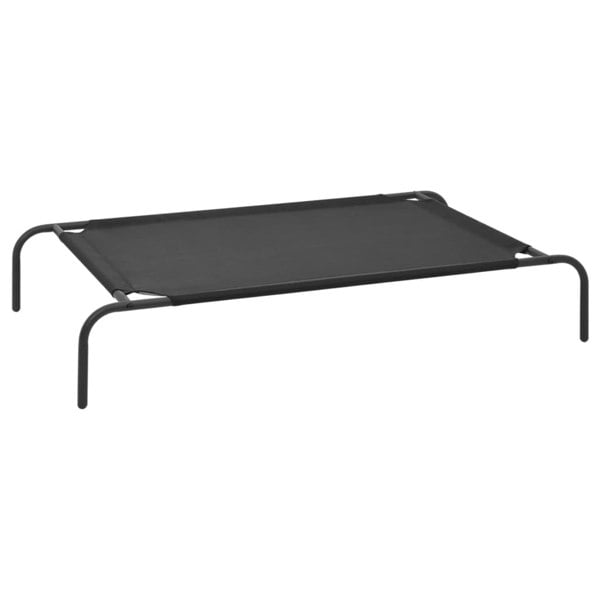 Berkfield Elevated Dog Bed Black L Textilene