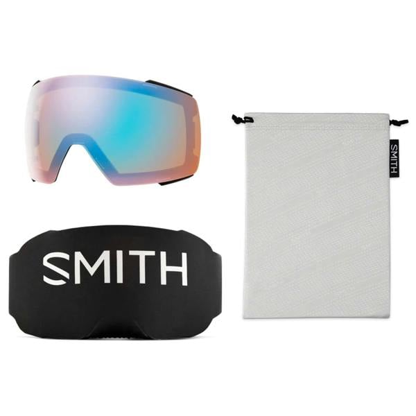 Smith Ski Goggles I/O Mag 0JX 4B Black ChromaPop Everyday Blue Mirror & CP Storm Blue Sensor Mirror