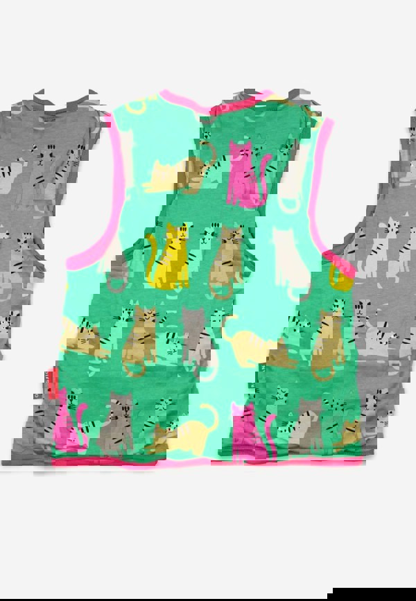 Organic Kitten Print Reversible Gilet - Toby Tiger