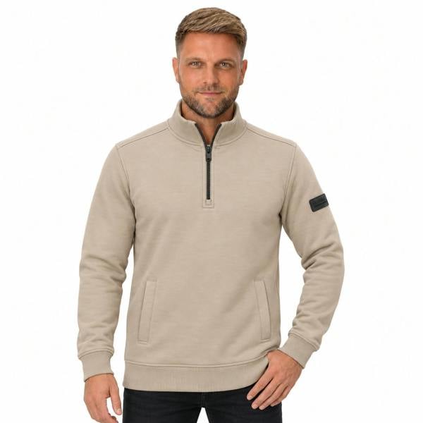 Barbour International Ilford Interlock Funnel Neck Sweatshirt Concrete