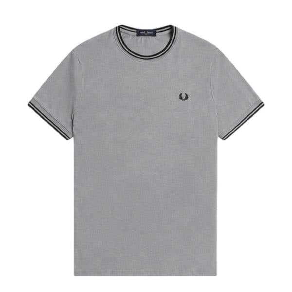Fred Perry Mens Tipped T-Shirt - Grey - 