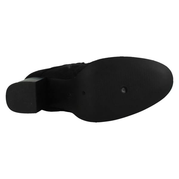 Spot On Ladies Spot On High Heel Rouched Leg Boots F51218