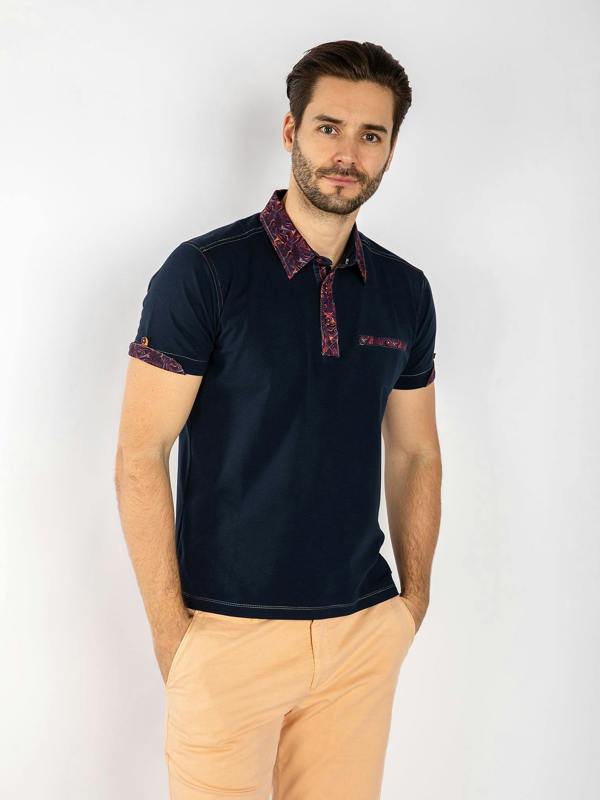 SIGNATURE POLO SHIRT WITH SHIMMER INSERT - Claudio Lugli Shirts