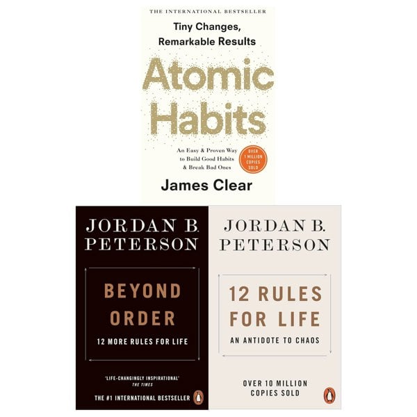 Atomic Habits, 12 Rules For Life & Beyond Order - 3 Books Collection Set by James Clear, Jordan B Peterson