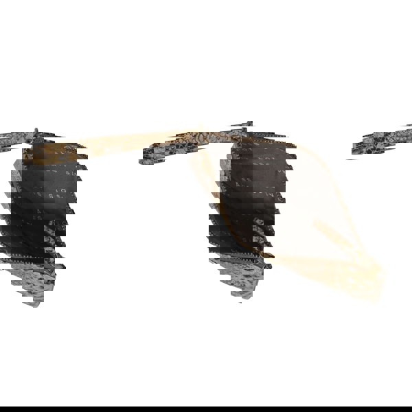 Assots London 'KAREN' Tan Snake Print Real Leather Wristlet Clutch Bag