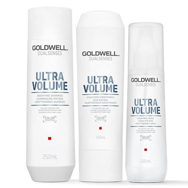 Goldwell Dual Senses Ultra Volume Shampoo Conditioner Spray Set