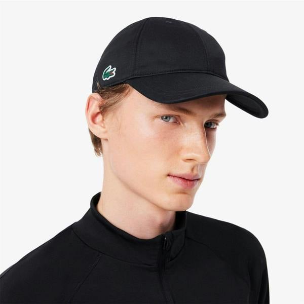 Lacoste Unisex Adult Tech Logo Cotton Twill Baseball Cap - Black - 