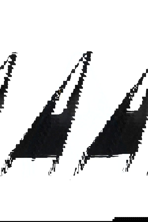 Kitise Italian Genuine Suede Fringe Crossbody Shoulder Bag