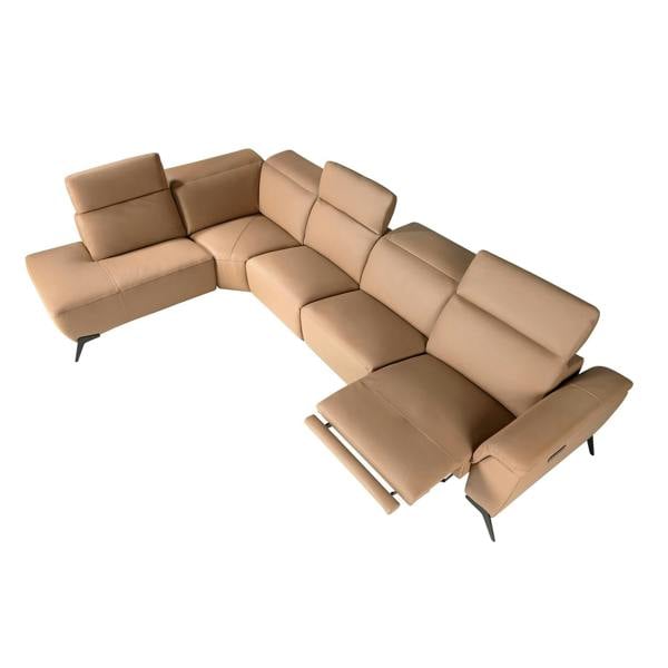 Angel Cerdá Modular corner recliner sofa in brown leather 6280/6281