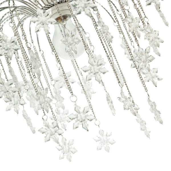Modern Waterfall Pendant Light Shade with Star Shaped Acrylic Icicles Image 4