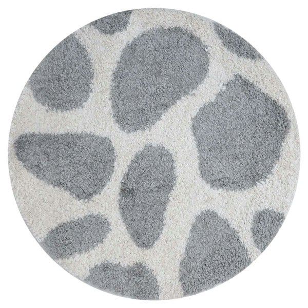 Moodi Shaggy Grey Rug, Underfloor heating, soft pile | THE RUGS
