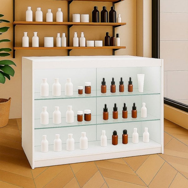 Monstershop LED Retail Shop Counter K1200 - White