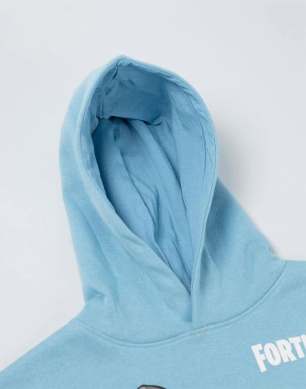 Vanilla Underground Fortnite Unisex Kids Blue Logo Hoodie