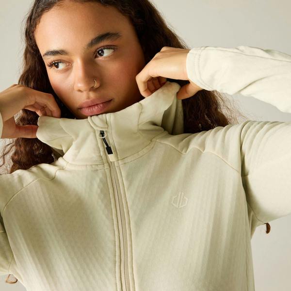 Dare 2B Womens/Ladies Ventura Stretch Hooded Midlayer - Almond Milk - 