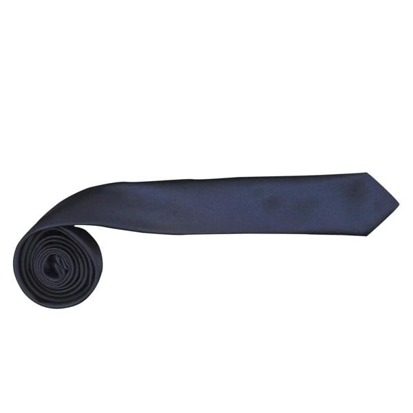 Premier Tie - Mens Slim Retro Work Tie (Pack of 2) - Navy