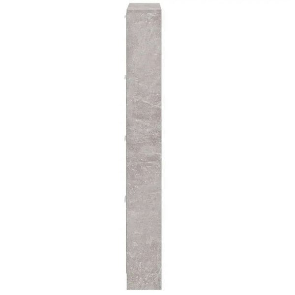 Berkfield Shoe Cabinet Concrete Grey 59x17x150 cm Engineered Wood