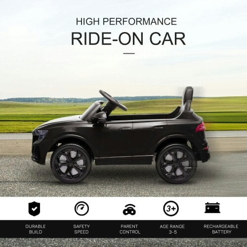 Licensed Audi RS Q8 Electric Ride On Car, with Remote Control, Black