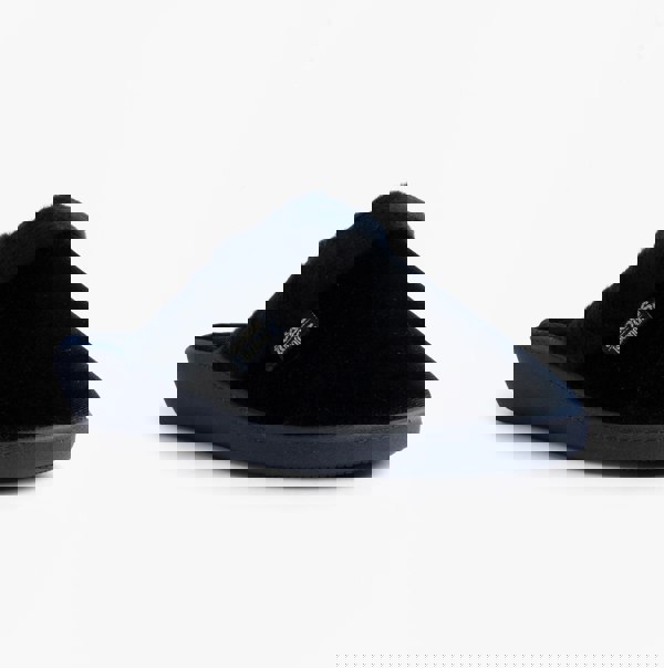 Totes Isotoner SPARKLE VELOUR HEELED MULE Womens Mule Slippers Navy