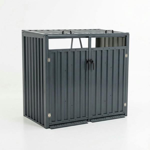 Nicoman Outdoor Metal Garbage Bin Shed