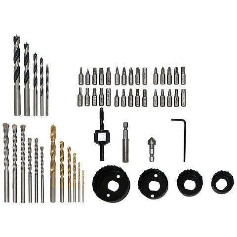 MYLEK 56 Piece Drill Bit And Screwdriver Accessory Set