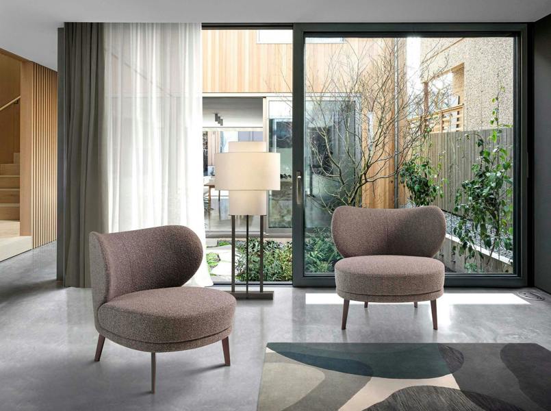 Angel Cerdá Brown Fabric Armchair 5079