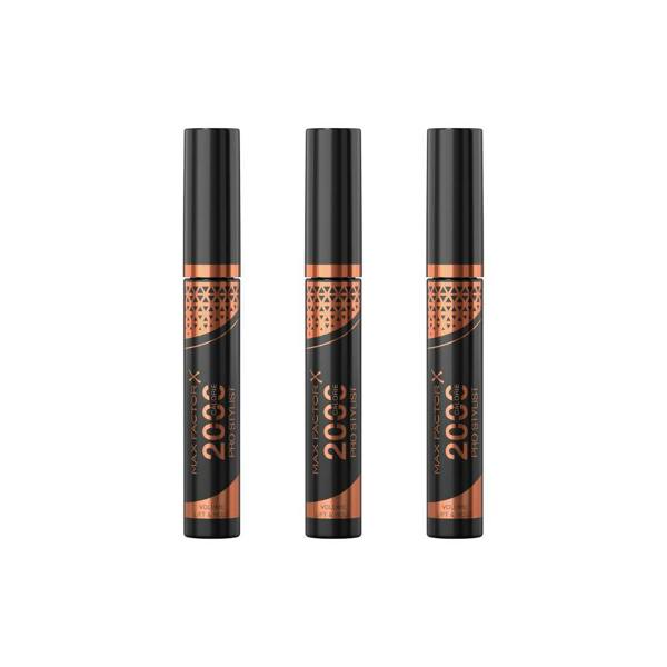 Max Factor 3 x Max Factor 2000 Calorie Pro Stylist Mascara Black 9ml