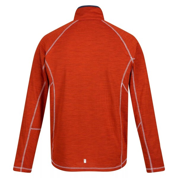 Regatta Mens Yonder Quick Dry Moisture Wicking Half Zip Fleece Jacket - Rusty Orange