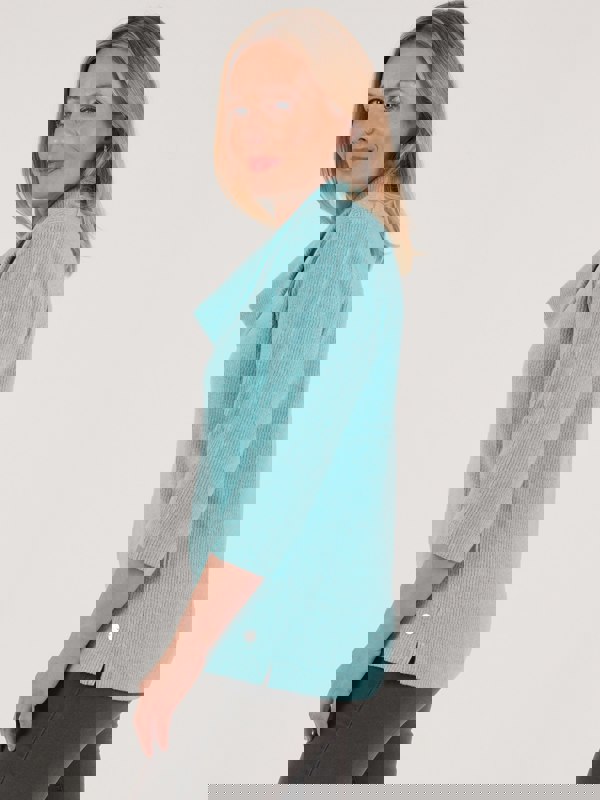 PennyPlain Ribbed Cowl Top - Opal