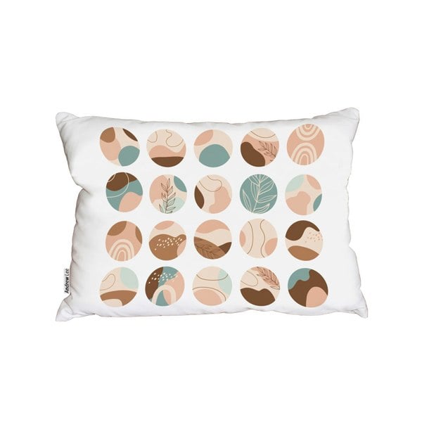 Benjamin Tate Design Round Texture And Floral Icons In Pastel Colours (Cushion)