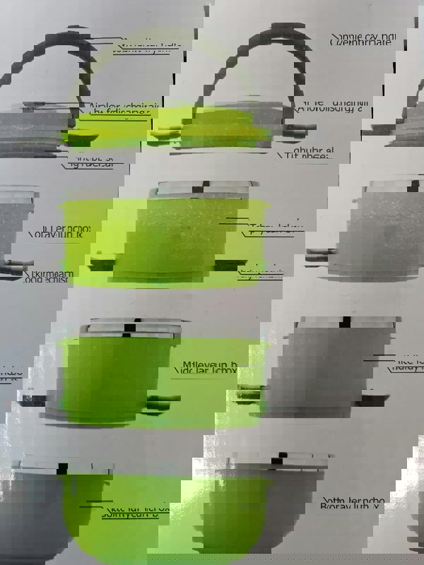 Rozi Freshbox 3-Layer Stainless Steel Bento Lunch Box (Blue)