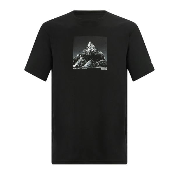 Regatta Mens Fingal Mountain T-Shirt - Black - 
