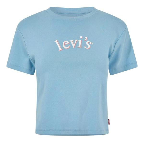 Levis Womens/Ladies Cropped T-Shirt - Blue - 