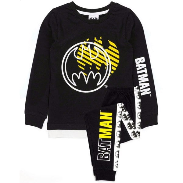 Batman Boys Pyjama Set - Black/White/Yellow