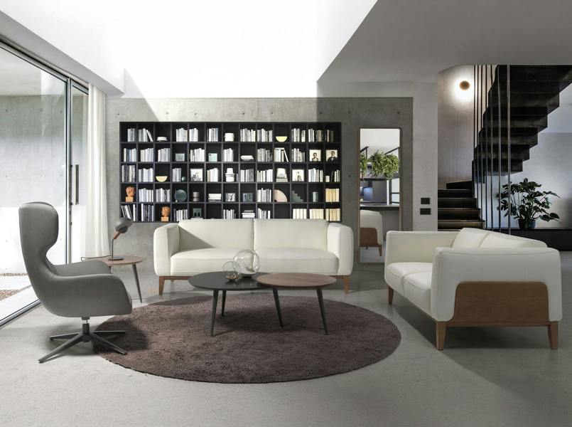 Angel Cerdá White leather sofa 6115/6118