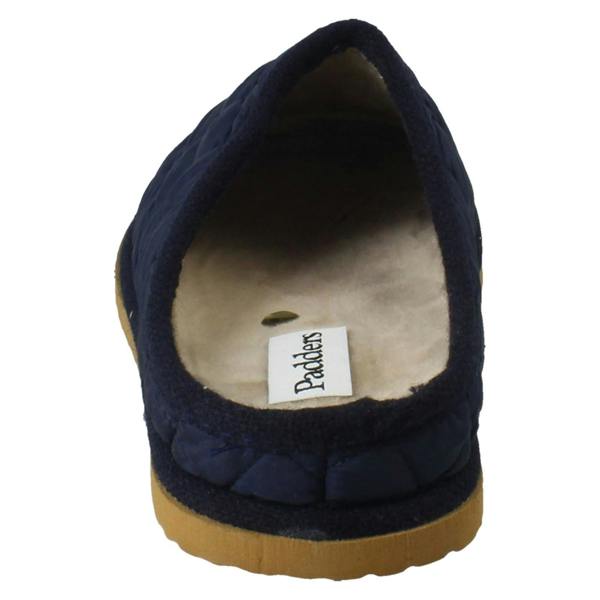 Padders Ladies Padders Quilted Design Slip On Extra Wide Mule Slippers Thetis