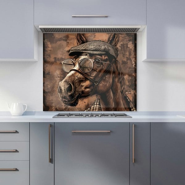 Warren Reed - Designer Dapper Horse with Tweed Cap Kitchen Splashback