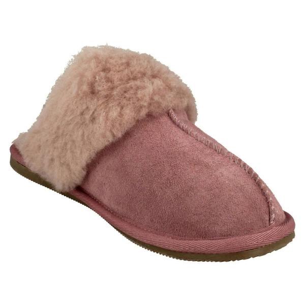 Clarks Ladies Clarks Faux Fur Cuff Mule Slippers Warm Lux
