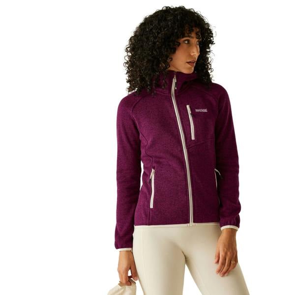 Regatta Womens/Ladies Newhill II Marl Full Zip Hoodie - Beaujolais/Light Vanilla - 