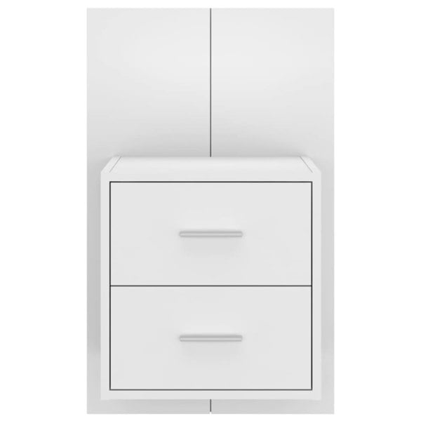 Berkfield Wall-mounted Bedside Cabinet High Gloss White