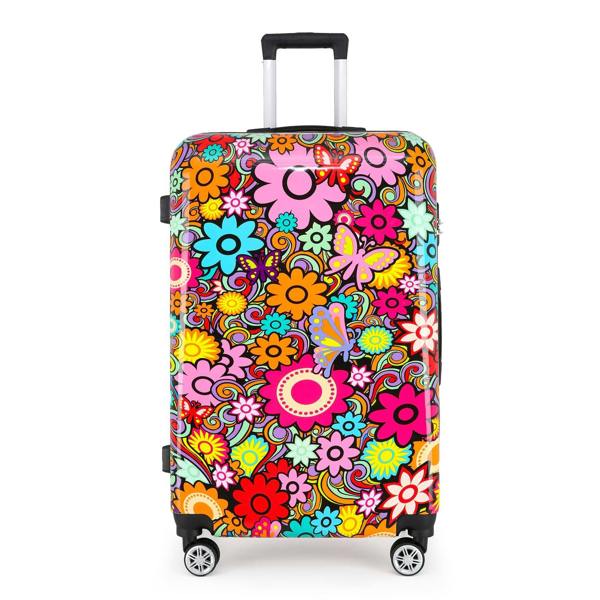 Infinity Luggage Hardside Shell Suitcase Set Printed Luggage Lightweight Cabin Travel Bag