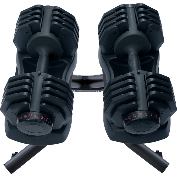 Strongology 40kg Adjustable Dumbbell Pair with Free Durable Steel Adjustable 40kg Dumbbell Floor Stand