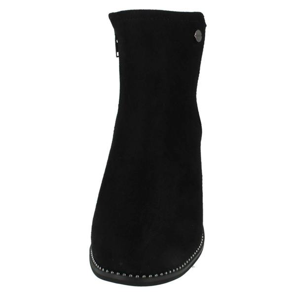 Spot On Ladies Spot On Zip With Decorative Badge Detail Ankle Boots F50929