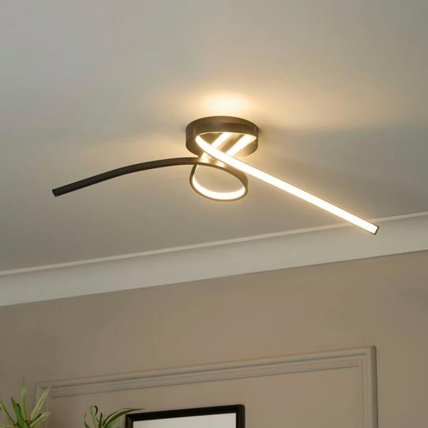 LED Flush Ceiling Light Black