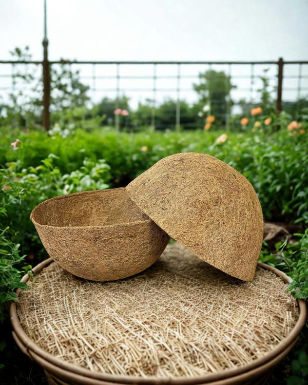 CoirProducts Hanging Basket Liners | Premium Biodegradable Coir Fibre Liners for Flowers, Herbs & Container Plants